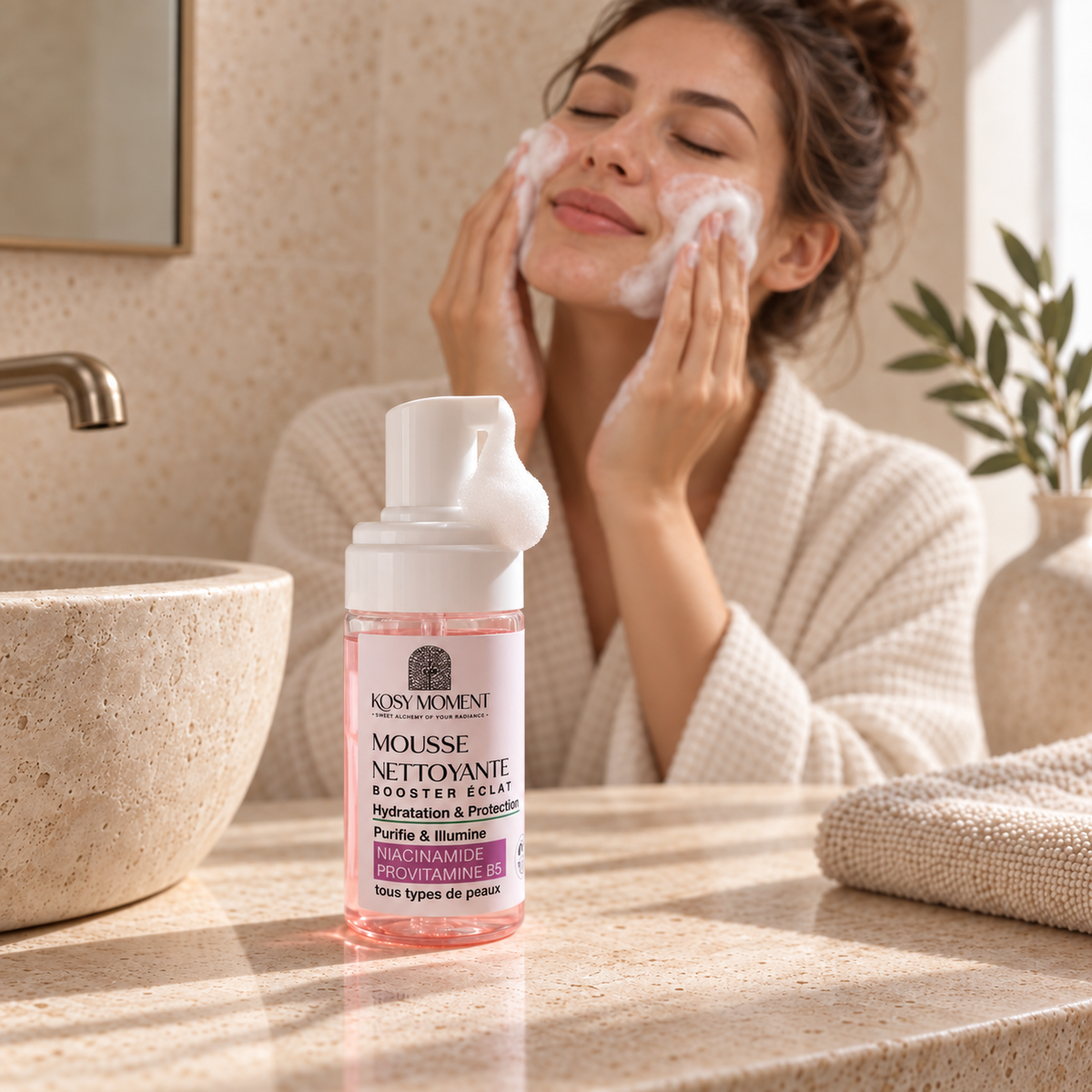 Mousse booster d'éclat