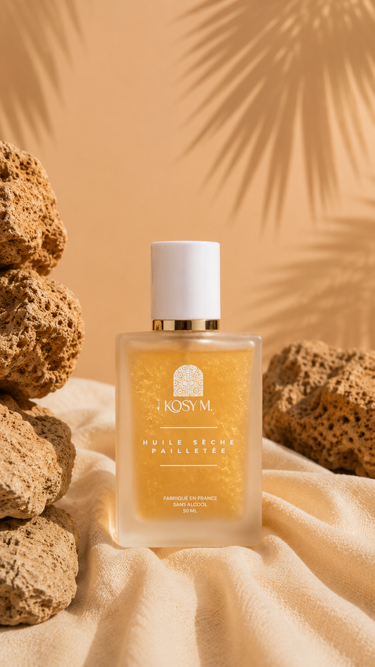 HUILE SÈCHE PAILLETÉE - MUSC BLANC & MONOÏ