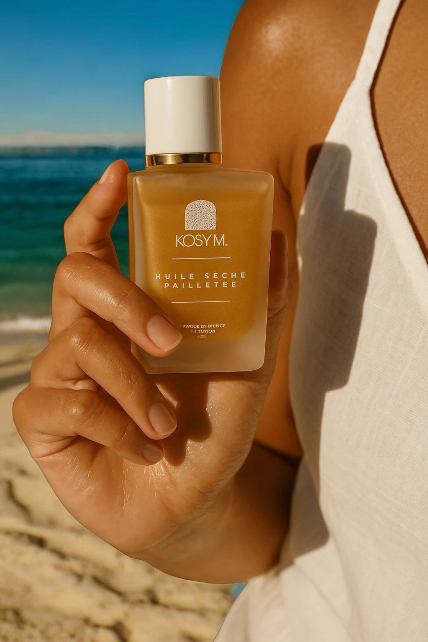 HUILE SÈCHE PAILLETÉE - MUSC BLANC & MONOÏ